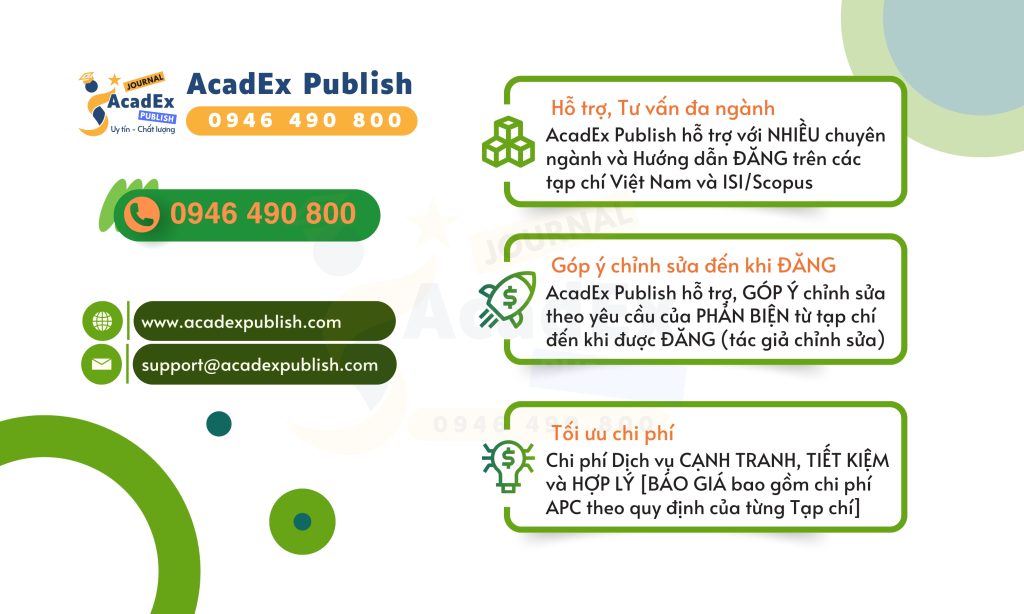 Dịch vụ AcadEx Publish - Hỗ trợ Đăng bài Báo Nghiên cứu Khoa học