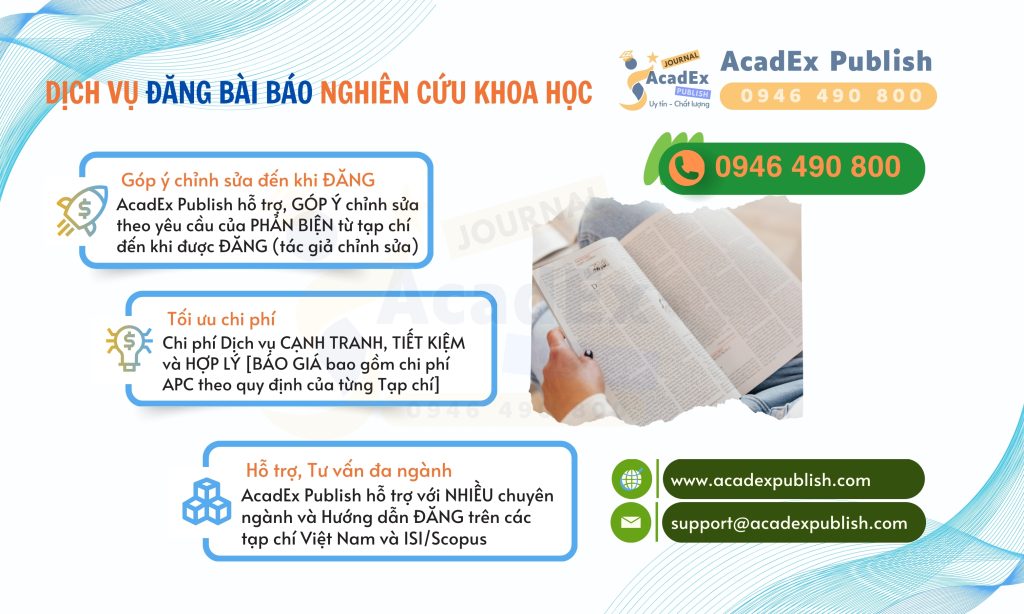 AcadEx Publish - Hỗ trợ Đăng TẠP CHÍ khoa học [Trong nước và Quốc tế] – Giải pháp tối ưu cho các Học viên, NCS, Giáo viên và nhà nghiên cứu