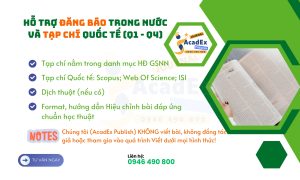 Hỗ trợ Đăng báo (Tạp chí) trong nước và quốc tế (Q1, Q2, Q3, Q4)